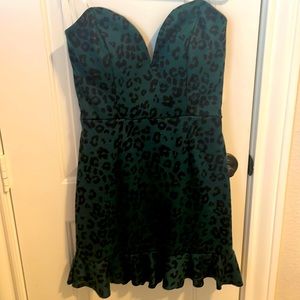 Juniors strapless polyester spandex dress